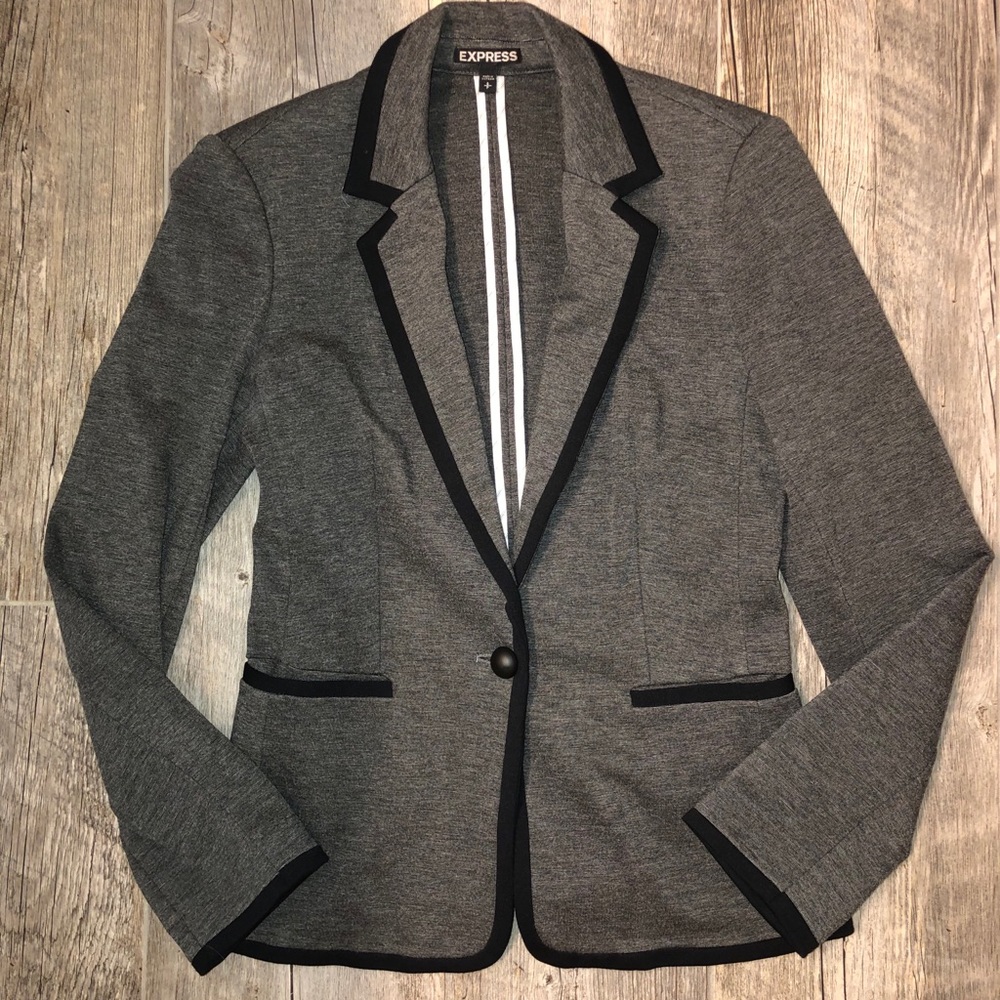 EXPRESS Gray and Black Blazer Jacket